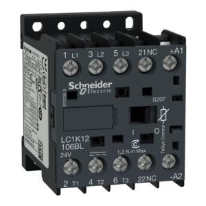 TeSys K kontaktor - 3P - AC-3 - 440 V 12 A - 1 NO aux. - 24 V DC nizk.