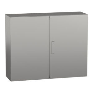 Wall mounted enclosure, PanelSeT S3X, stainless steel 304L, double plain door, 800x1000x300mm, IP55