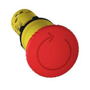 Izklop v sili Ø 22 - rdeča gobasta tip. Ø 40 mm - sprostitev na zasuk - 1 NC