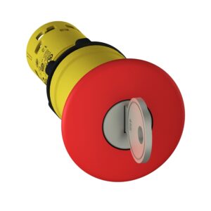 Zaustavit. v sili Ø 22 - rdeča gobast. Ø 40 mm - sprož. ˝key release˝ - 1 NO + 1 NC