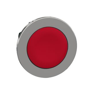 Flush mounted push button head, Harmony XB4, metal, red, 30mm, spring return, unmarked