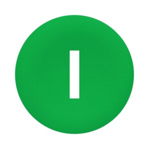 Zelen pokrov z oznako I za krožno tipko Ø 22