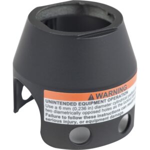 Črn kovinski ščitnik z možnostjo žabice za gobasto tipko Ø 40