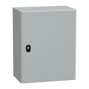 Stenska jeklena omara, PanelSeT S3D, navadna vrata, z montažno ploščo, 500x400x250 mm, IP66, IK10